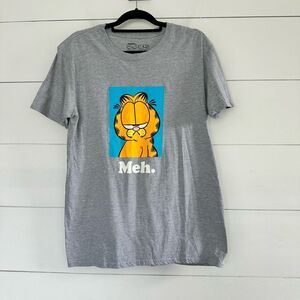 Garfield Women’s Large Meh Graphic Tee Grey
